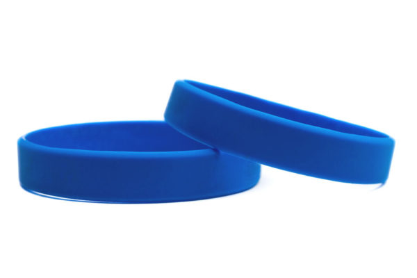 Blue rubber bracelet