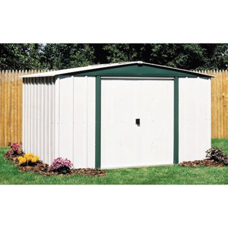White and green shed
