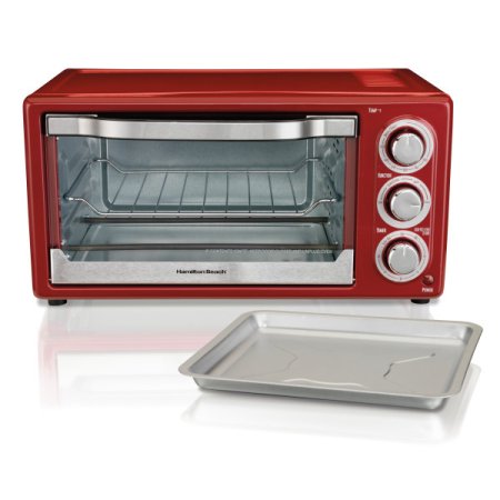 Red toaster oven
