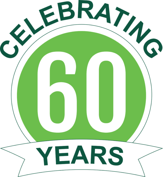 Celebrating 60 years badge