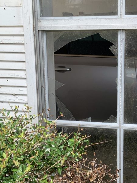 Broken Garage window