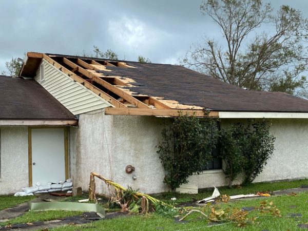 Hurricane Damage home exterior